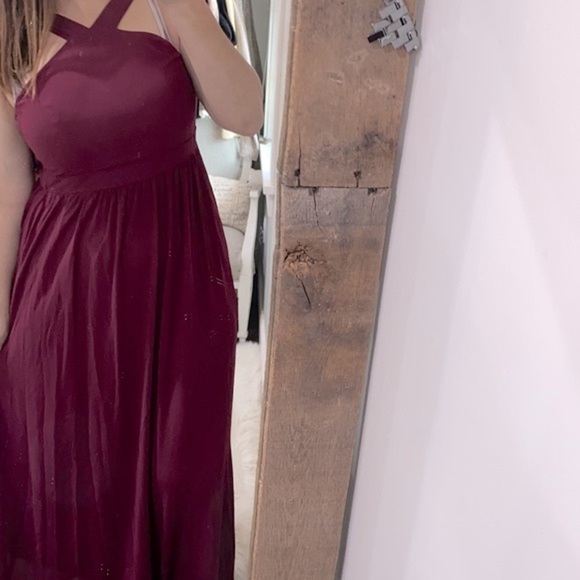 Lulus merlot color formal maxi dress size small - Picture 2 of 11